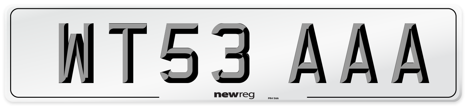 WT53 AAA Number Plate from New Reg